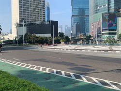 CFD Sudirman-Thamrin Ditiadakan Selama Idul Fitri, Bundaran HI Sepi