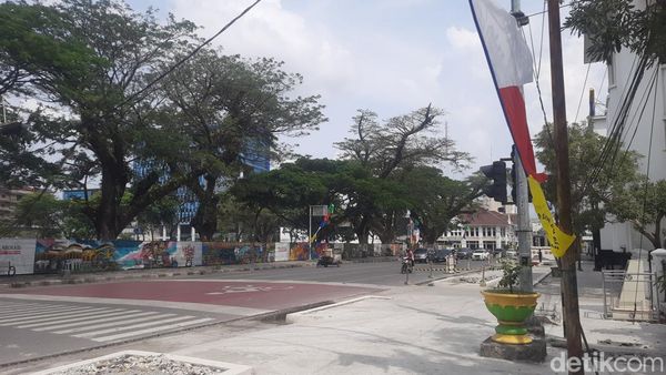 Potret Lengang Titik Nol Kota Medan di H+1 Idul Fitri