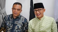 Baju Koko Hijau Sandiaga Saat Pamit dari Gerindra