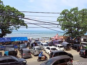 Libur Lebaran, Kawasan Palabuhanratu Sukabumi Diserbu Wisatawan