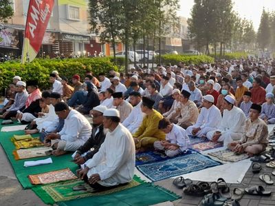 Momen Perayaan Salat Id Warga Parung Panjang