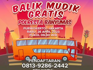 Polresta Banyumas Siapkan 5 Bus Balik Gratis ke Jakarta, Begini Daftarnya