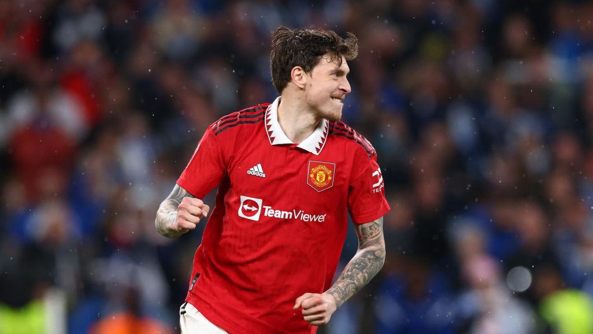 Victor Lindelof menentukan kelolosan Man United ke Final Piala FA 2022/2023 (Getty Images/Marc Atkins)