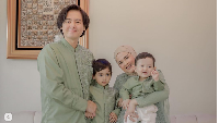 Tersage-sage, 10 Gaya Artis Pakai Baju Lebaran Warna Hijau Sage