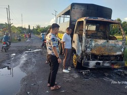 Mobil Dalmas Polres Jeneponto Dibawa Kabur OTK Lalu Dibakar