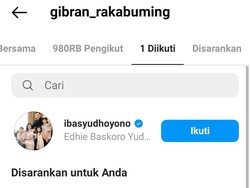 Usai Amien Rais, Gibran Follow Akun Media Sosial Ibas: Aku Ngefans
