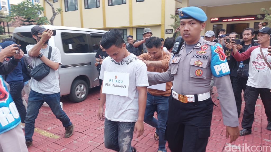 Empat pelaku penganiayaan terhadap keluarga di Bogor. (M Solihin/detikcom)