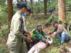Sekeluarga Naik Motor Terperosok ke Jurang di Tasikmalaya