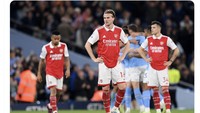 Salah satu meme ledekan kepada Arsenal, yang diduga sudah membuang peluang meraih trofi Liga Inggris. Foto: Twitter
