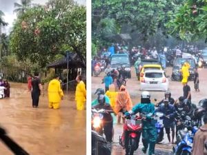 Banjir Mampir di Senggigi, 2 Lapak Terseret-Mengungsi ke Musala