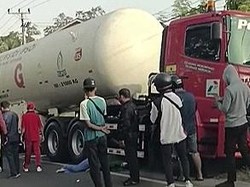 Mahasiswi Lampung Tewas Terlindas Truk LPG