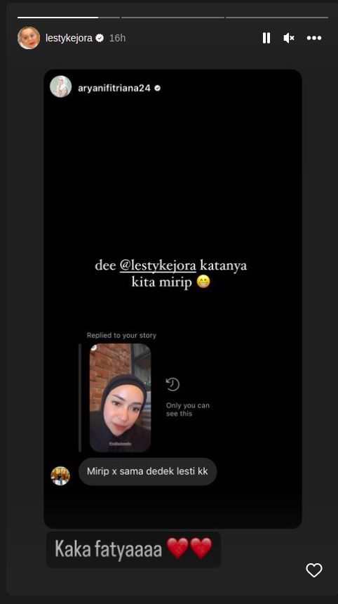 Unggahan Aryani Fitriana dan Lesti Kejora
