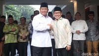 Sambangi Prabowo, Cak Imin Semringah Banget