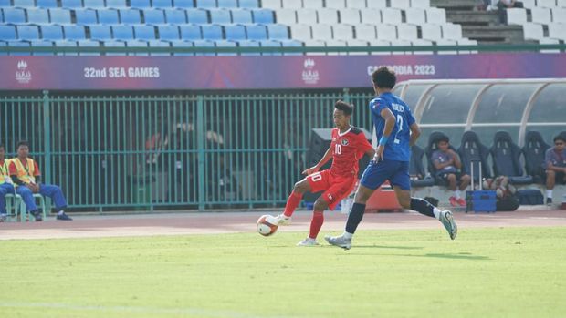 Indonesia menghadapi Filipina pada laga perdana SEA Games 2023 di Phonm Penh, Kamboja. (Arsip PSSI)