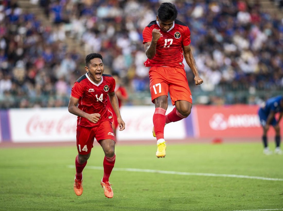Head to head Indonesia vs Myanmar di SEA Games. (Foto: ANTARA FOTO/M Agung Rajasa)