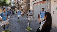 Skuad juara Napoli saat ini jelas akan menjadi pahlawan baru Kota Naples. (Foto: Silvia Bazzicalupo/Anadolu Agency via Getty Images)