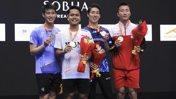 Anthony Sinisuka Ginting berhasil keluar sebagai juara Badminton Asia Championships (BAC) 2023 dengan mengalahkan Loh Kean Yew di babak final. (Arsip PBSI)