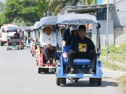 Diantar Pakai Bentor, Fadel Muhammad Daftar Jadi Calon Anggota DPD RI