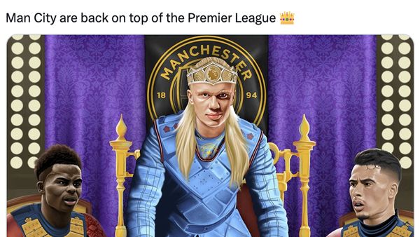 Haaland Tiada Lawan, Man City Geser Arsenal dari Puncak Klasemen