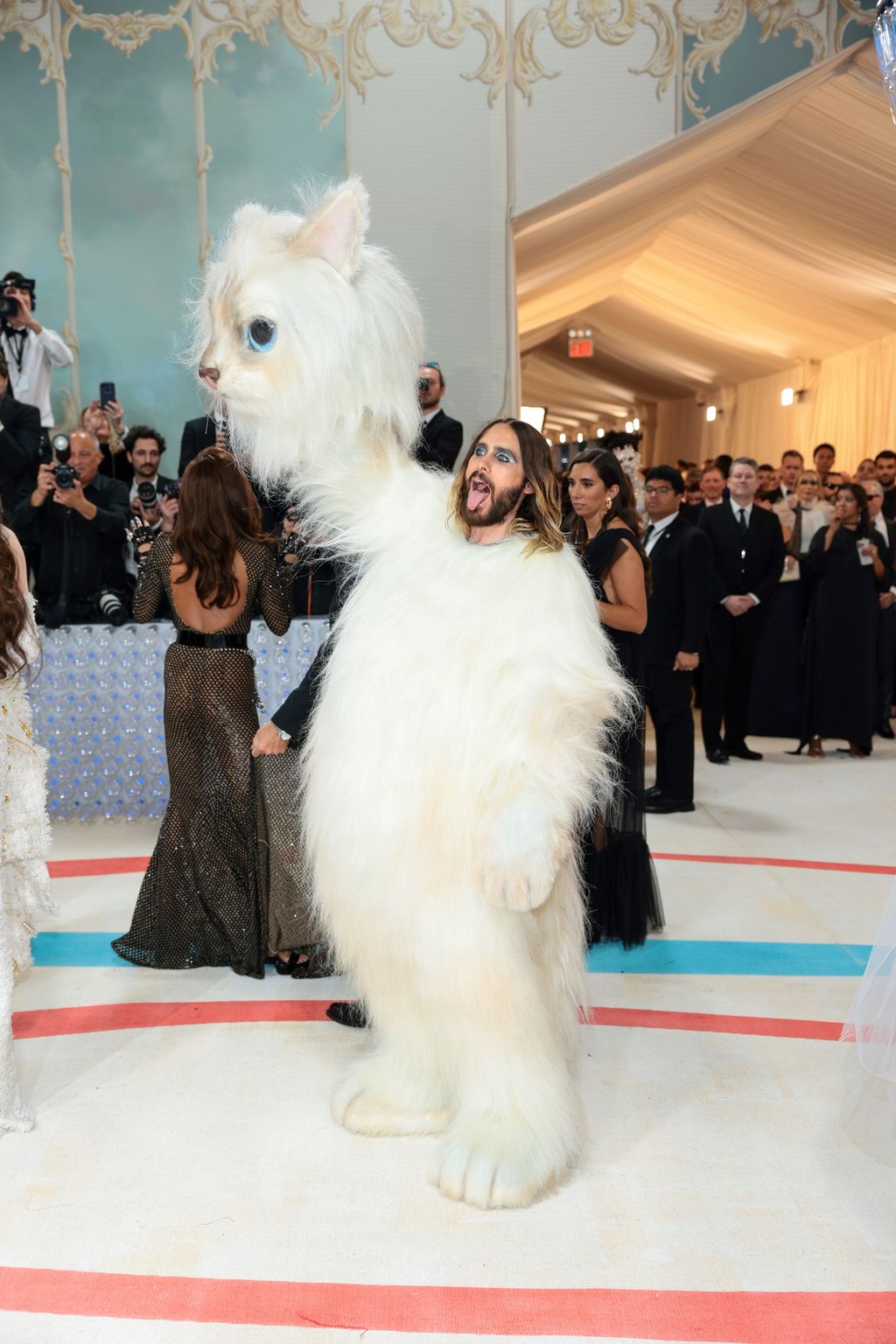 NEW YORK, NEW YORK - MAY 01: Jared Leto, dressed as Choupette, attends The 2023 Met Gala Celebrating 