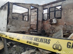 Kebakaran di Asrama Polisi Manado, 8 Rumah Ludes Terbakar