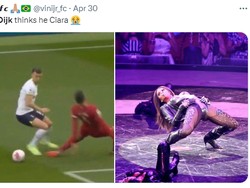 Lentur betul gayanya Van Dijk macam aksi panggung penyanyi Amerika Serikat, Ciara. (Foto: Twitter)
