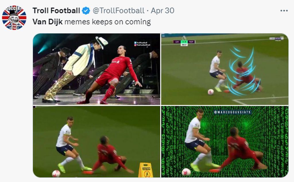 Virgil Van Dijk Habis Jatuh Terbitlah Meme Virgil Van Dijk Habis Jatuh Terbitlah Meme