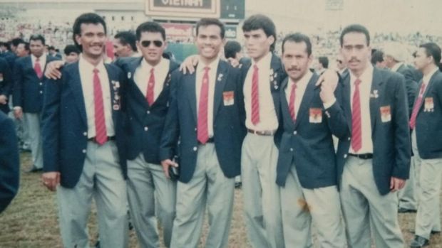Herrie Setyawan di skuad Timnas Indonesia di SEA Games 1991. Dok Herrie Setiawan
