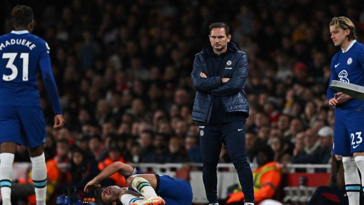 Frank Lampard dan Chelsea hancur-lebur (AFP via Getty Images/BEN STANSALL)