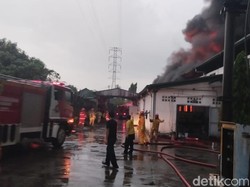 Kebakaran Pabrik di Citeureup Padam, Diduga Akibat Tersambar Petir