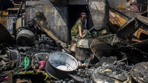 Kondisi Pemukiman Padat Penduduk di Banjarmasin yang Ludes Terbakar