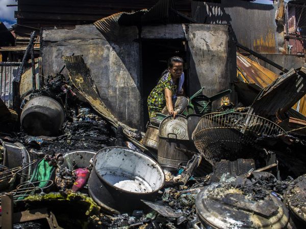 Kondisi Pemukiman Padat Penduduk di Banjarmasin yang Ludes Terbakar