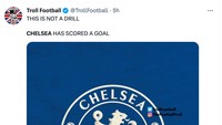 Gol yang mungkin bisa melecut semangat Chelsea. Kalau bisa. (Foto: Twitter @TrollFootball)