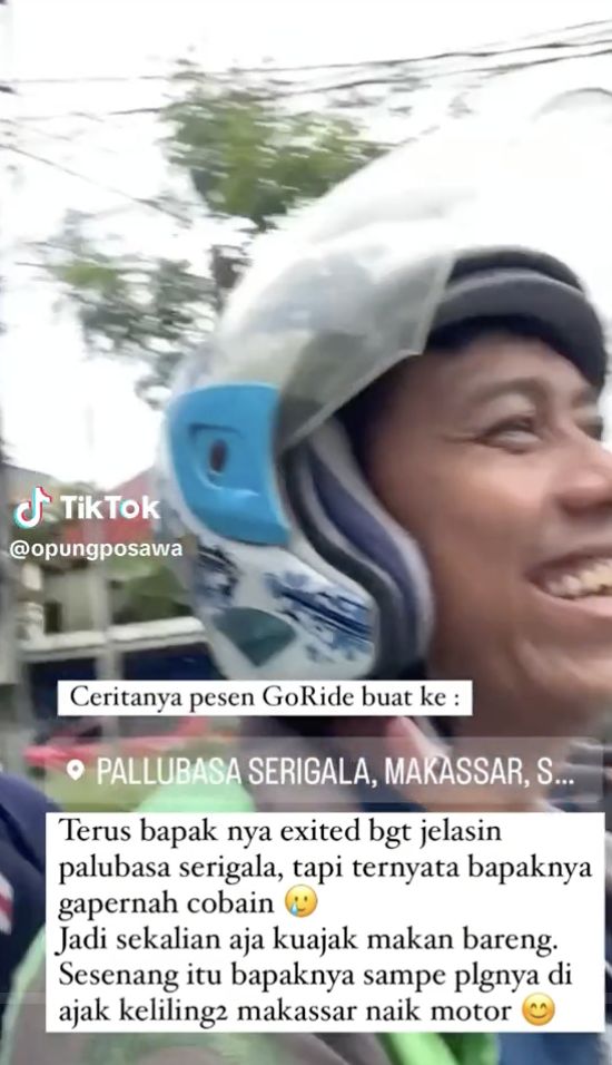 Pria Ini Traktir Ojol Pallubasa di Makassar, Reaksinya Manis Banget!