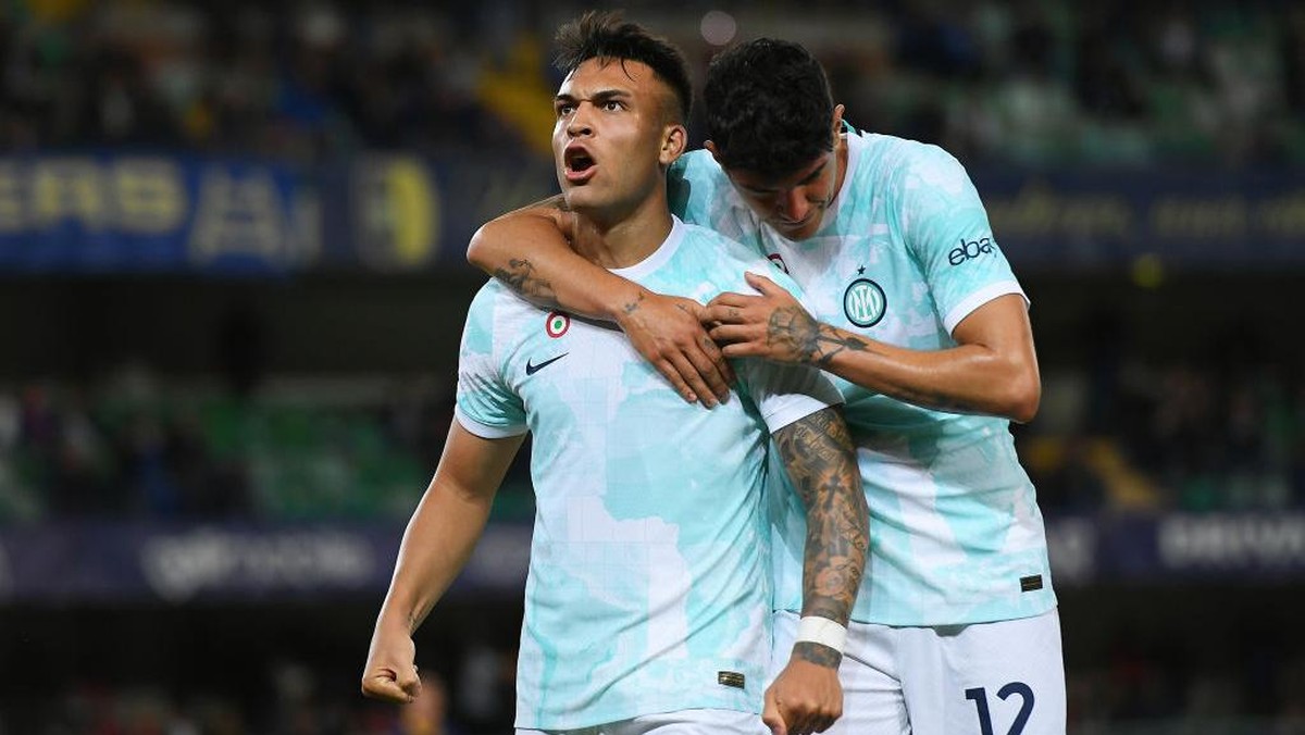 Inter Milan menang 6-0 atas Hellas Verona (Foto: Getty Images/Alessandro Sabattini)