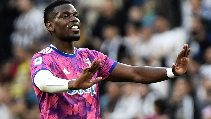 Soccer Football - Serie A - Juventus v Lecce - Allianz Stadium, Turin, Italy - May 3, 2023 Juventus Paul Pogba reacts REUTERS/Massimo Pinca