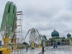 Proyek Payung Elektrik Masjid An-Nur Tak Tuntas, Ternyata Didampingi Kejati Riau