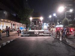 Jl Sudirman-MH Thamrin Jakarta Mulai Diperbaiki Permanen
