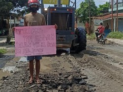 Jalan Rusak yang Dijual di Asahan Mulai Diperbaiki