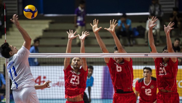 Jadwal final voli putra SEA Games 2023 Indonesia vs Kamboja (ANTARA FOTO/M Agung Rajasa) Jadwal final voli putra SEA Games 2023 Indonesia vs Kamboja (ANTARA FOTO/M Agung Rajasa)