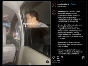 Ngeri! Driver Taksi Online Dipukul-Ditodongkan Pistol oleh Pemobil Berpelat Polri