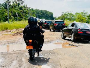 Curhat Warga, Jalan Rusak di Lampung yang Dicek Jokowi Kayak Pecel Diulek!