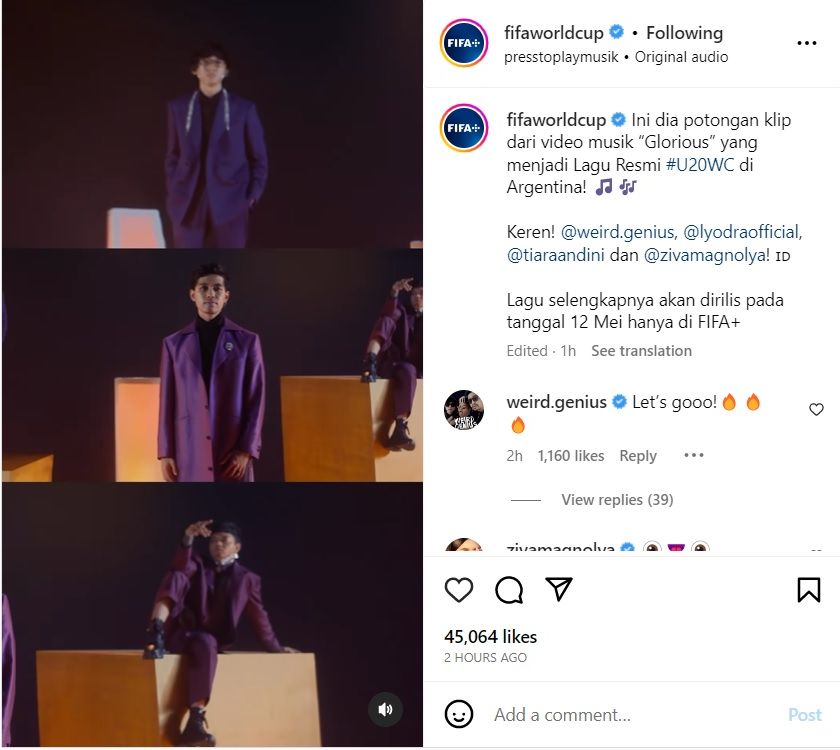 Lagu Piala Dunia U-20 2023