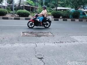 Lubang Got di Jalan Urip Makassar Ditutup Usai Makan Korban