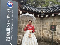 Potret Sri Mulyani Pakai Hanbok di Korsel, Disebut Mirip Baju Bodo Makassar