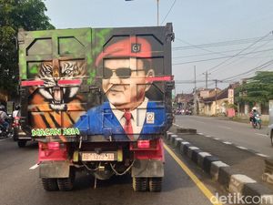 Wajah Ganjar, Anies hingga Prabowo Mejeng di Baliho-Bak Truk Klaten