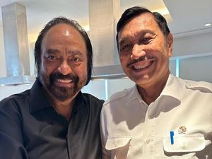 Bertemu Paloh, Luhut Tegaskan NasDem Tak Pamit Koalisi Jokowi