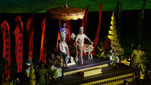Southeast Asia Games - Opening Ceremony - Morodok Techo National Stadium, Phnom Penh, Cambodia - May 5, 2023 Performers during the opening ceremony REUTERS/Kim Kyung-Hoon