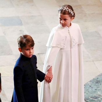 LONDON, ENGLAND - MAY 06: Princess Charlotte of Wales travelling in the state car during the Coronation of King Charles III and Queen Camilla on May 06, 2023 in London, England. The Coronation of Charles III and his wife, Camilla, as King and Queen of the United Kingdom of Great Britain and Northern Ireland, and the other Commonwealth realms takes place at Westminster Abbey today. Charles acceded to the throne on 8 September 2022, upon the death of his mother, Elizabeth II. (Photo by Stuart C. Wilson/Getty Images)