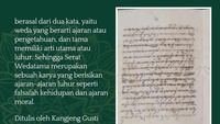 6 Potret Arsip Kuno yang Bahas soal Pendidikan, Ada yang Ditulis Mangkunegara IV